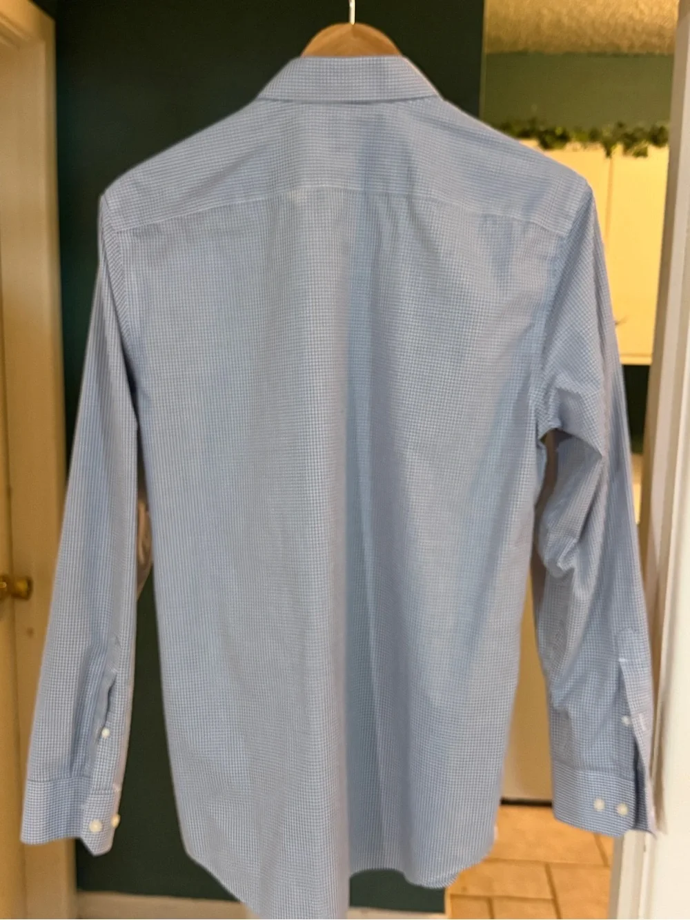 Banana Republic Micro-Gingham Dress Shirt - M slim fit